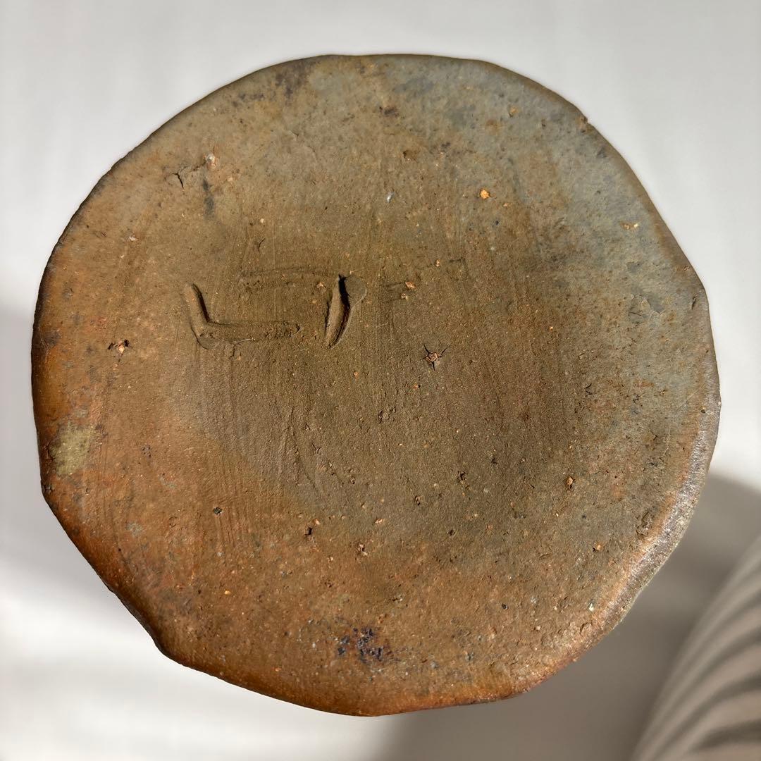 備前花入　陶器　花瓶 木箱付き