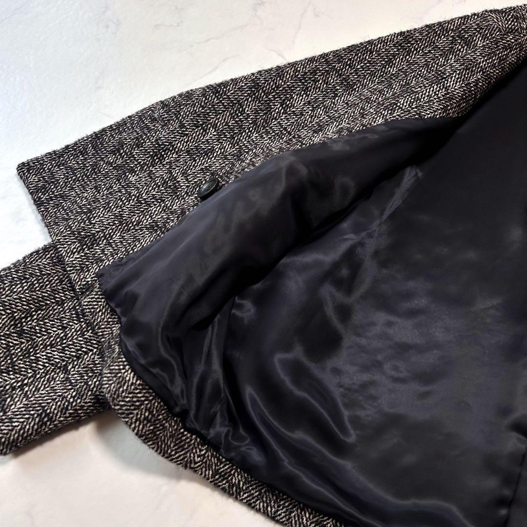 未使用級 フレームワーク TWEEDツイードショートコートワイド定価 5.2千円