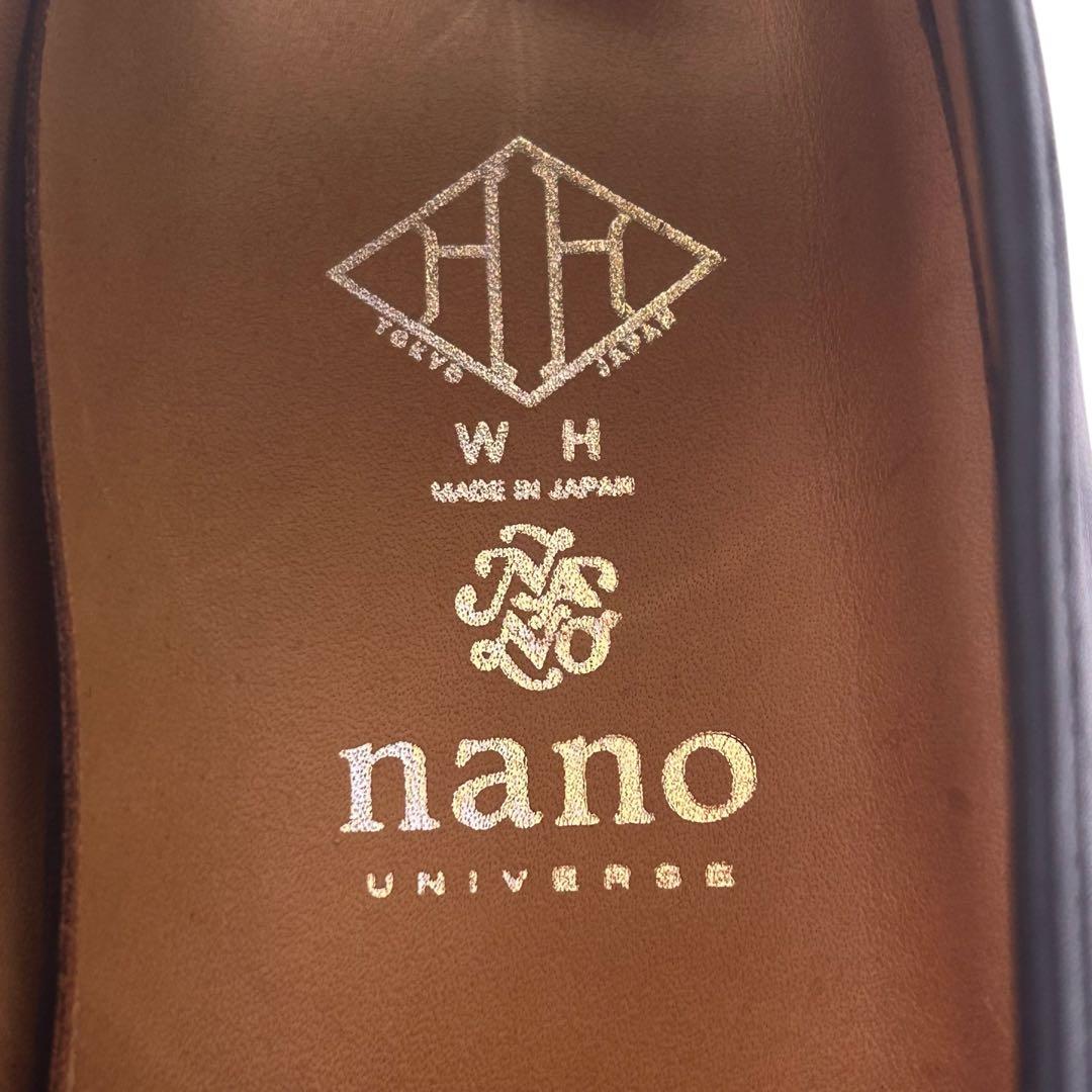 ケイスケ 未使用級WH×ナノユニバース ローファー ブラック 25