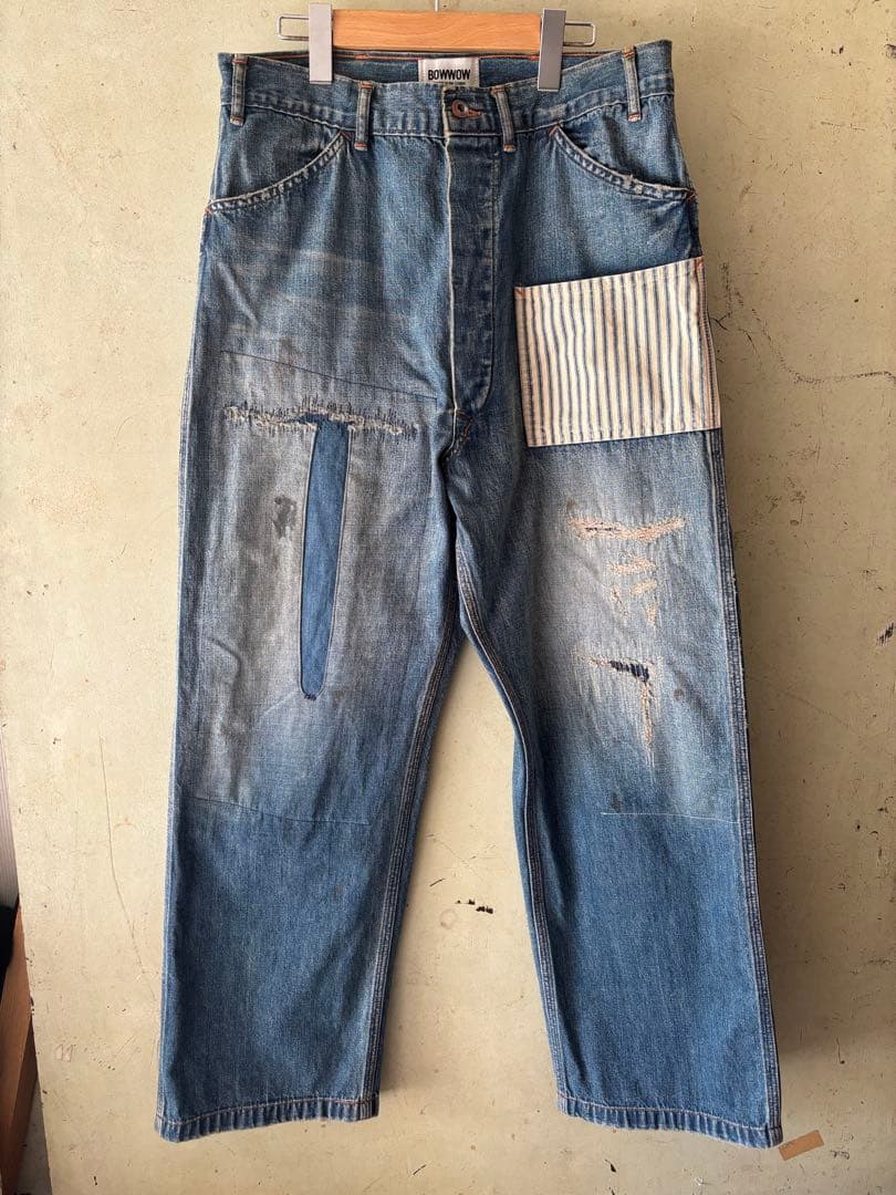 パンツ BOWWOW LAPD PRISONER DENIM PANTS AGED L