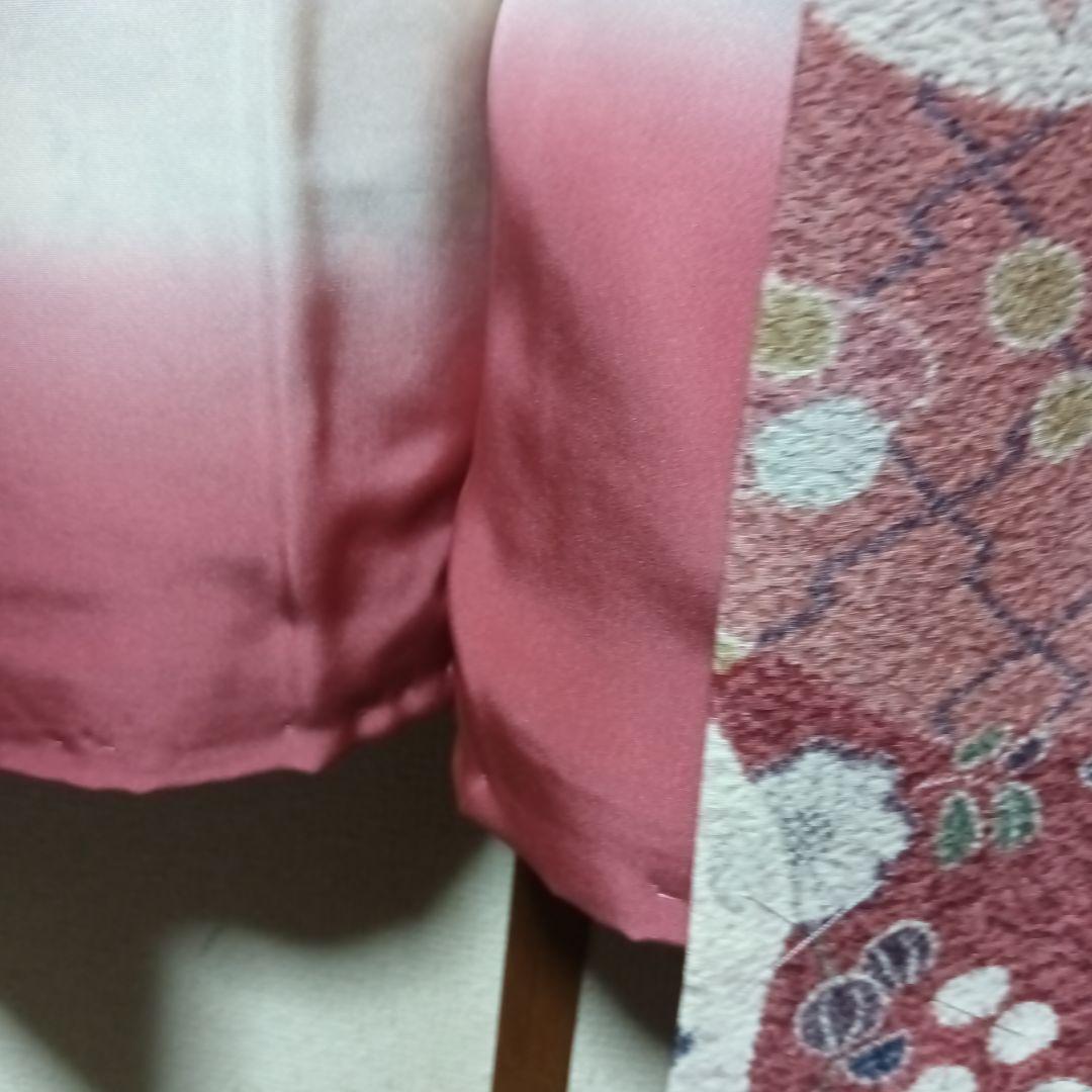 小紋着物　新品未使用　袷　辻ヶ花柄