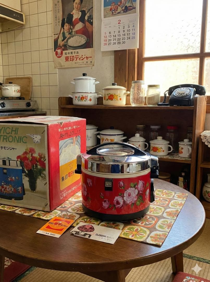 【昭和レトロ/未使用品】1970年製 象印 炊飯ジャー RH-11
