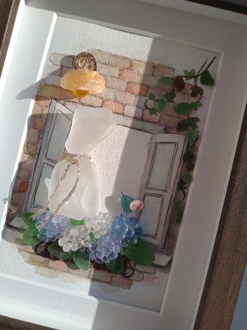 シーグラスアート　オーダー品　３点　ぷう子様　　ご確認用