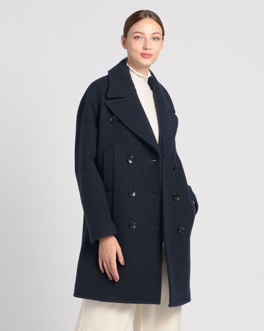 早い者勝ち★新品定価9万 セオリーリュクス ピーコート ダークネイビー38