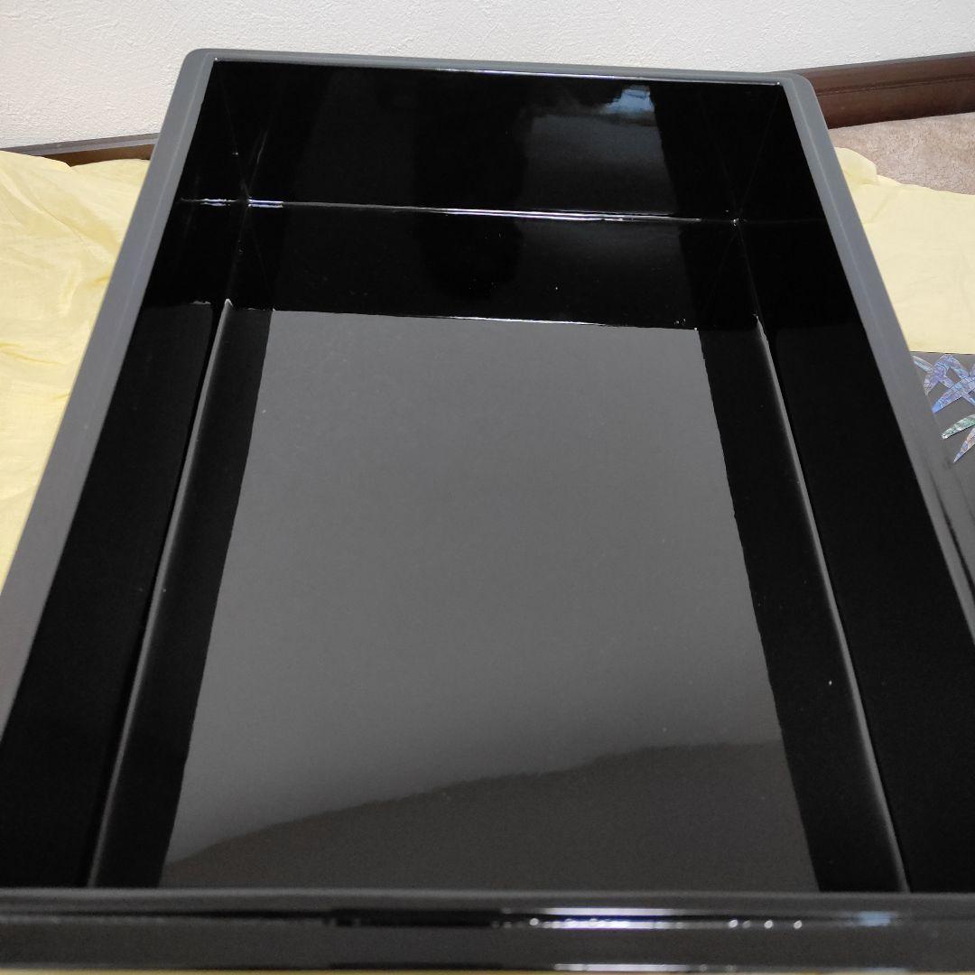 黒塗青貝螺鈿竹鳥蒔絵硯箱