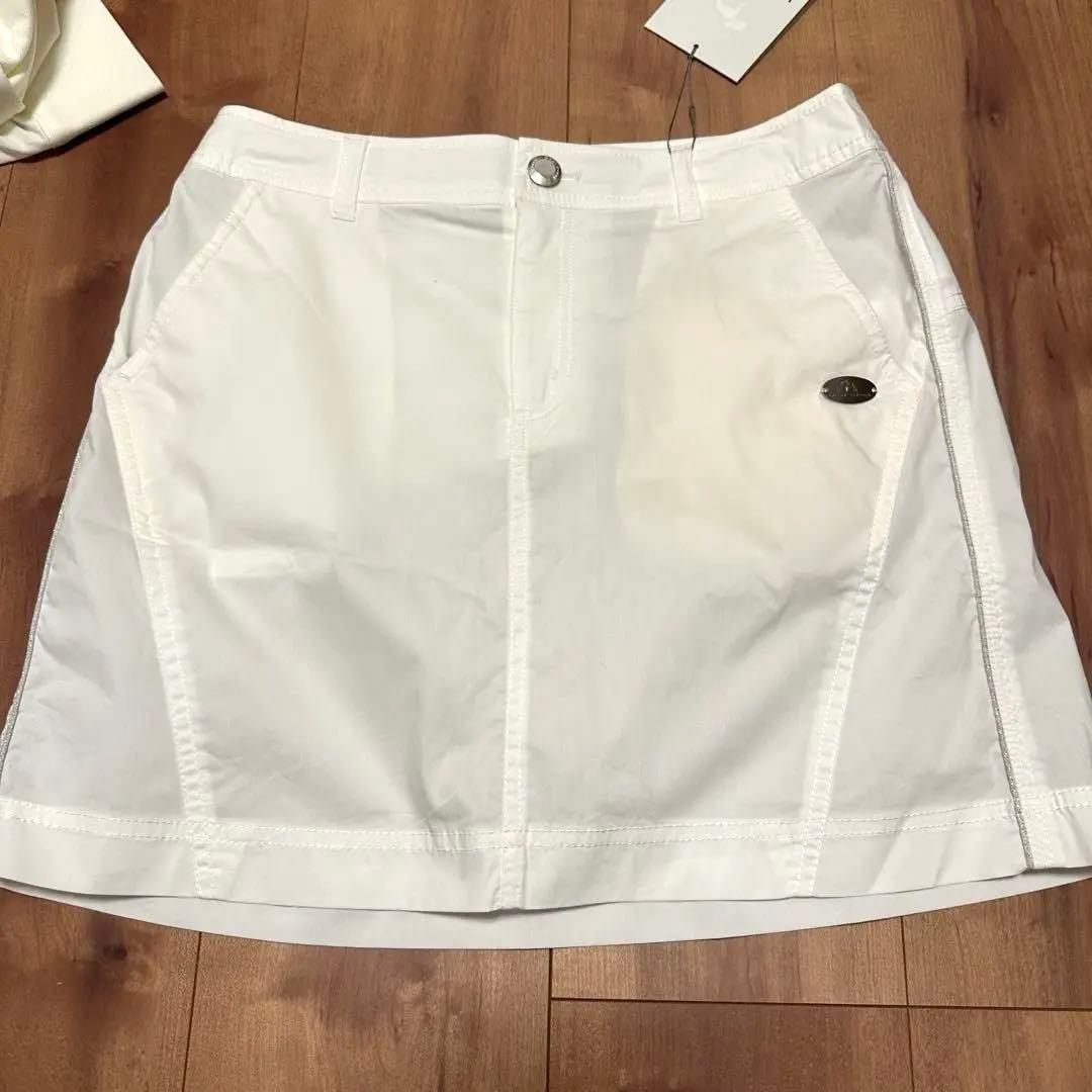 ヒールクリーク　長袖ポロシャツ　スカート　セットアップ　ホワイト　サイズ40