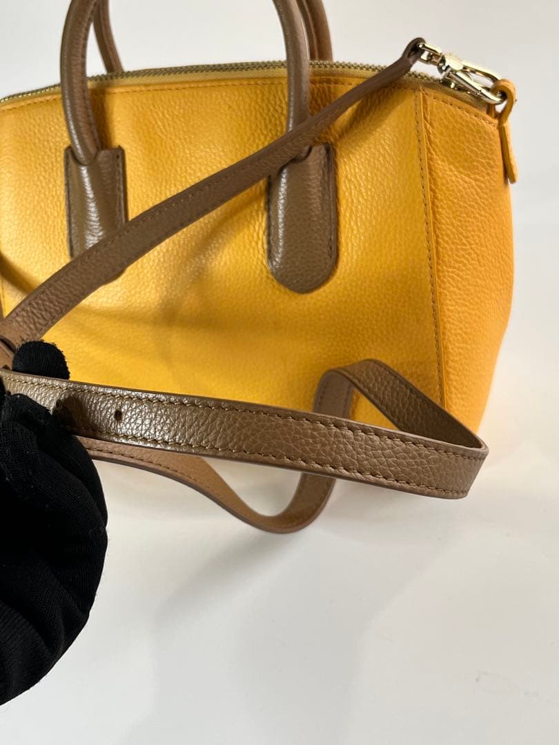 FURLA フルラ　テッサ　2wayイエローレザーバッグ　ビタミンカラー✨