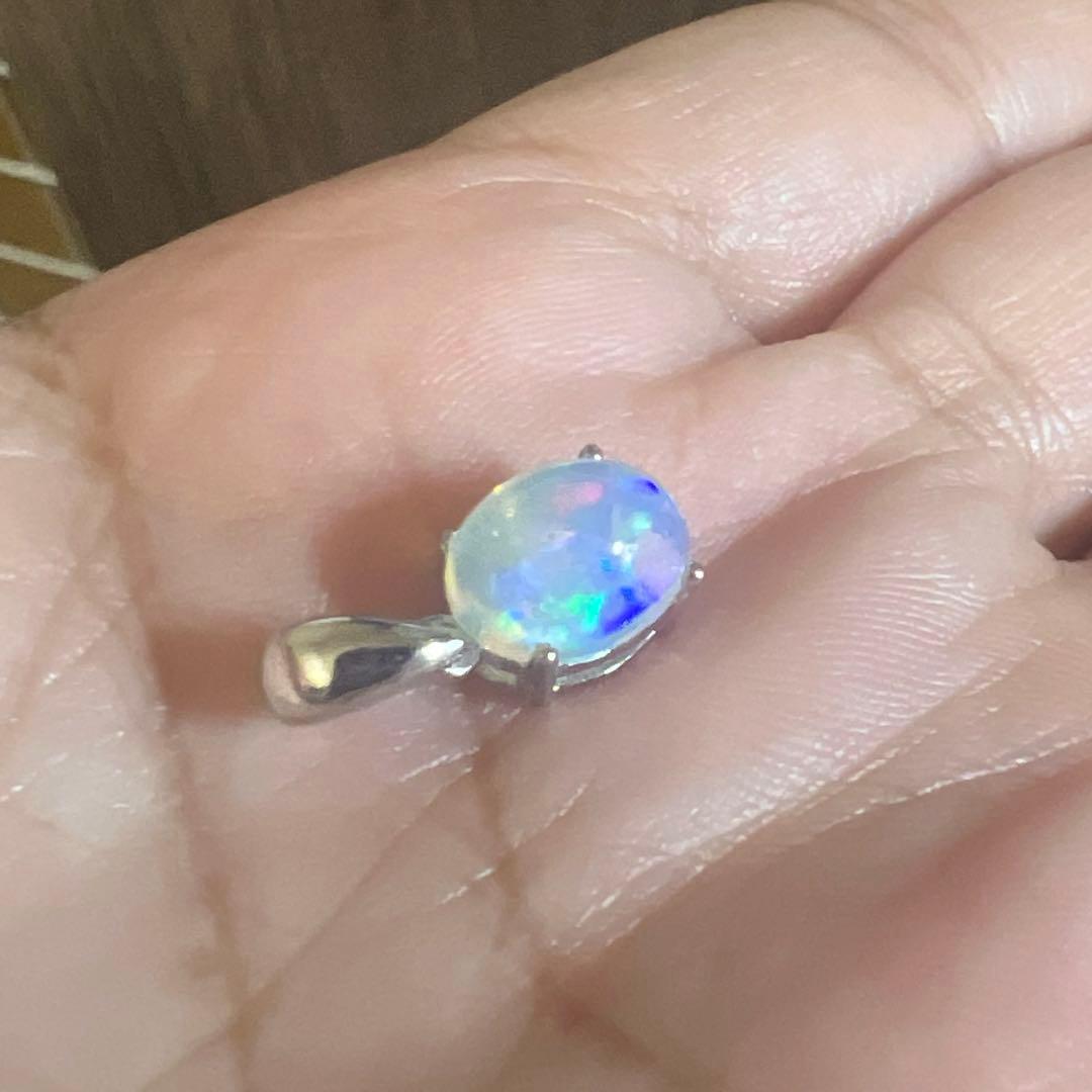 天然石　高品質　ウォーターオパール　ペンダントトップ　S925