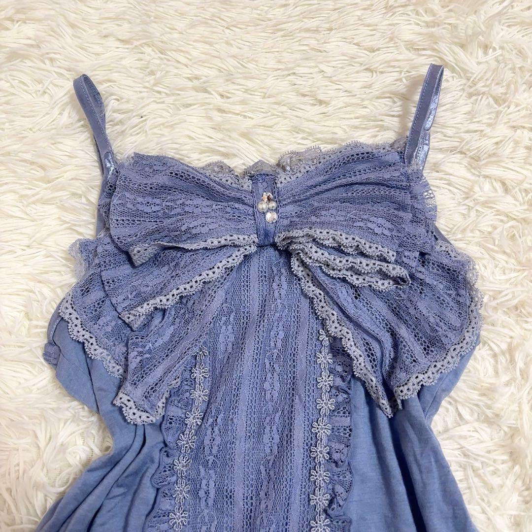 激レア　アクシーズファム　ビッグリボンキャミソール レース　はしごレース