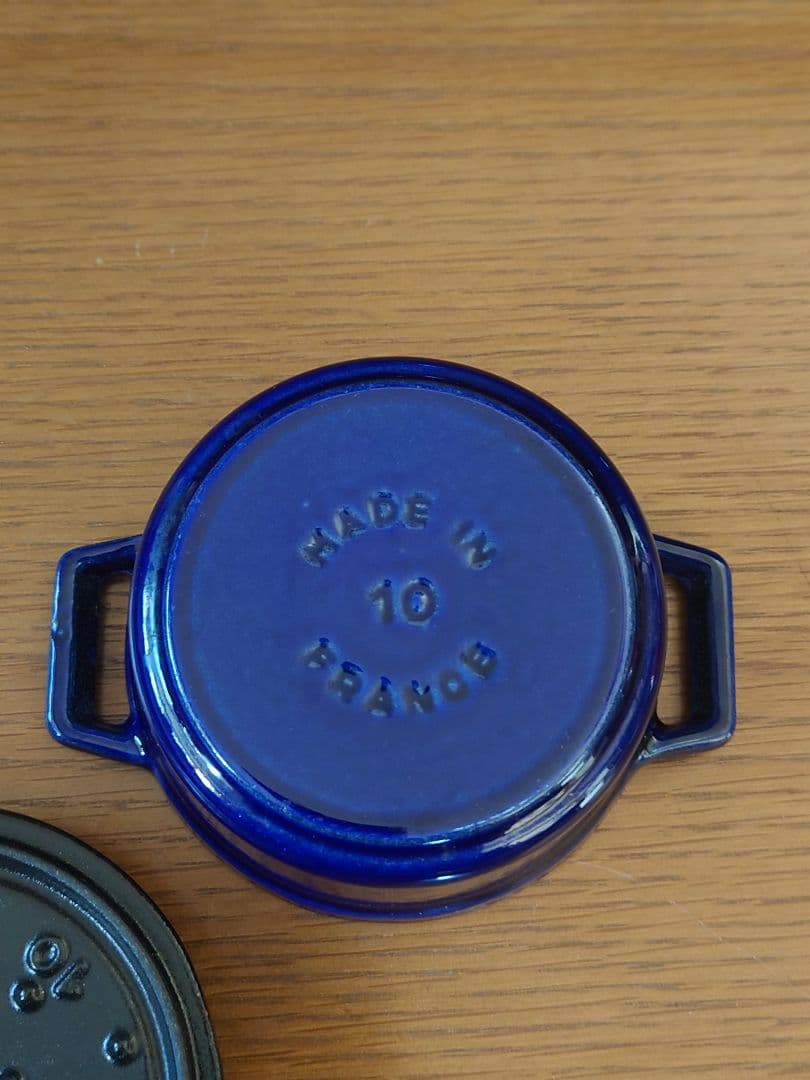 STAUB ピコ・ココット 10cm グランブルー/グレナディンレッド セット