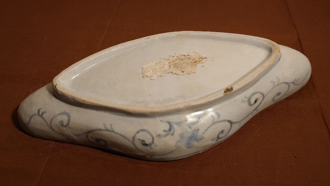 古九谷　古伊万里　菱形　色絵　鶴の図　九谷焼　美術館展示　１客