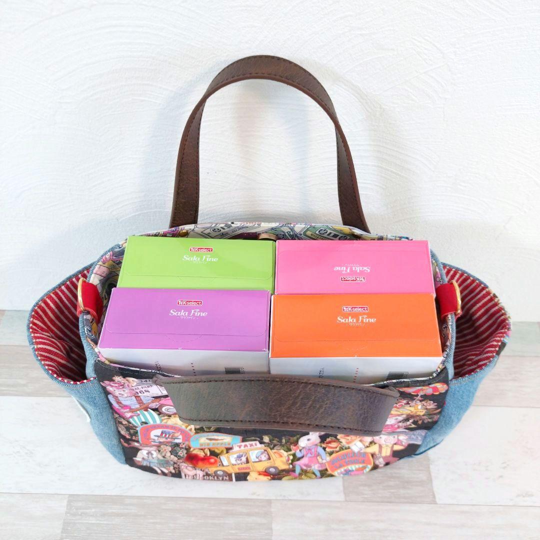 大判コラコラ×デニムリメイクバッグ ☆ ジョリーフルール