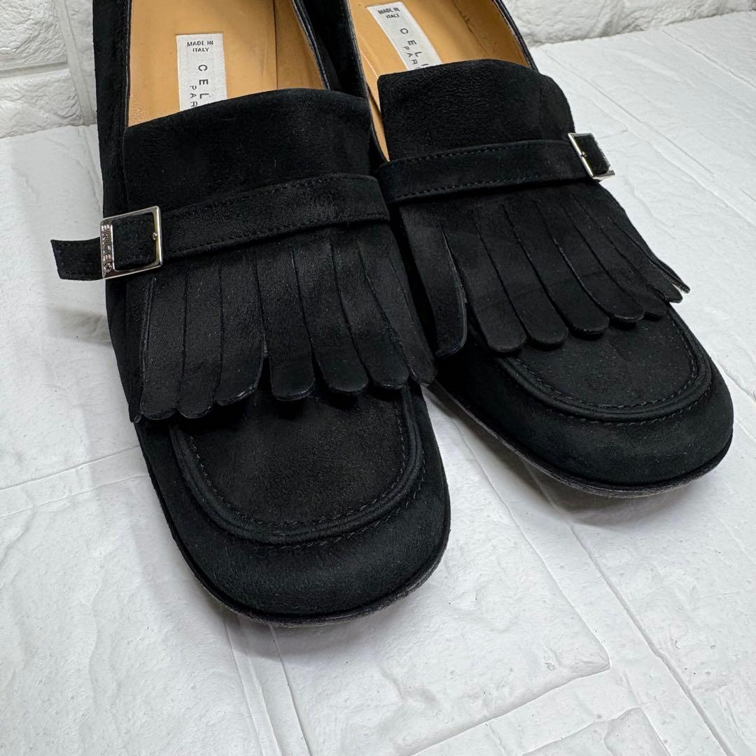 セール‼️【希少】 CELINE セリーヌ スエード フリンジ ローファー 黒