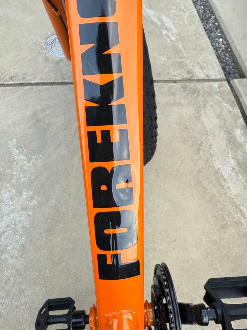 【ほぼ未使用】極太タイヤ27インチ ファットバイク オレンジ 室内保管