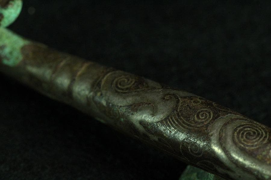 中国美術 青銅 銀象嵌 帯駒 古美術(K-BB491)