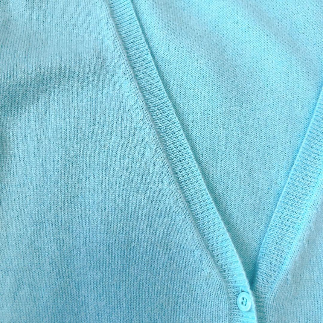 極美品✨クレージュ アンサンブル カーディガン ニット カシミヤ 水色 M