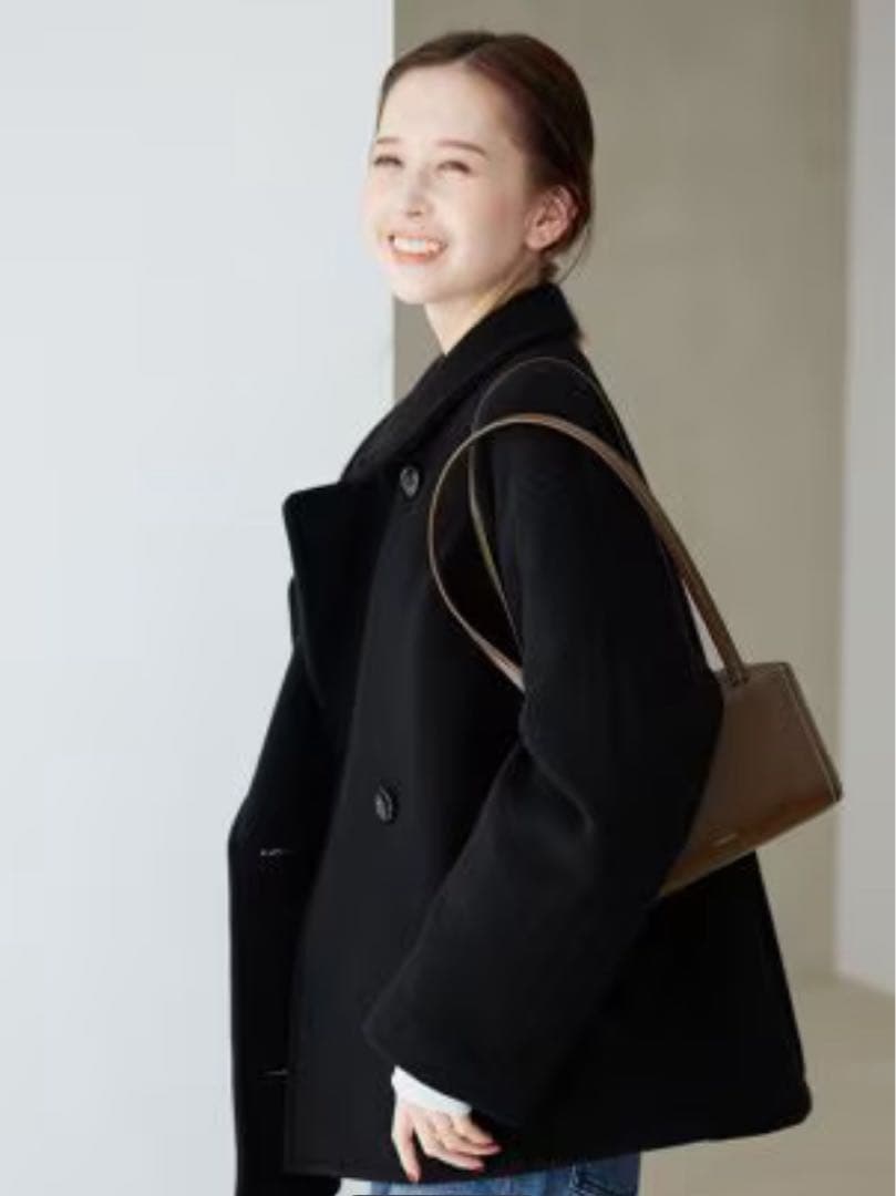 ☆美品☆スローブイエナ 定価38,500円ショートPコートショート丈2024AW