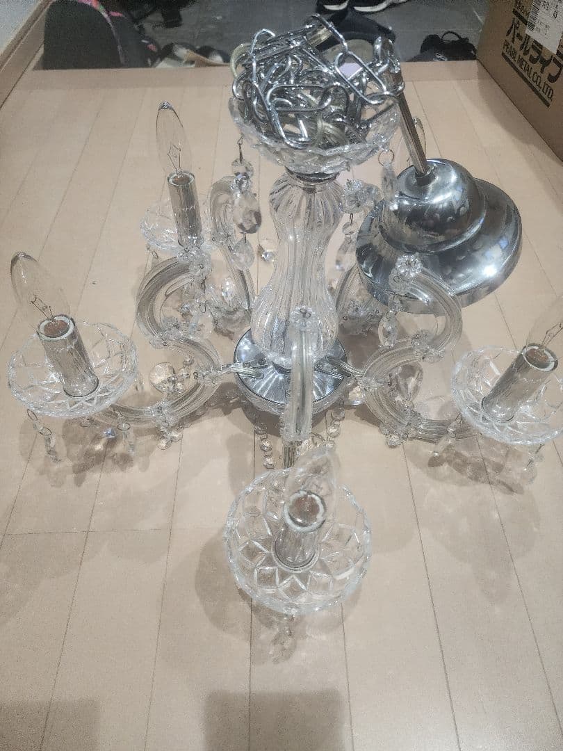 クリスタルシャンデリア 天井照明 5灯式