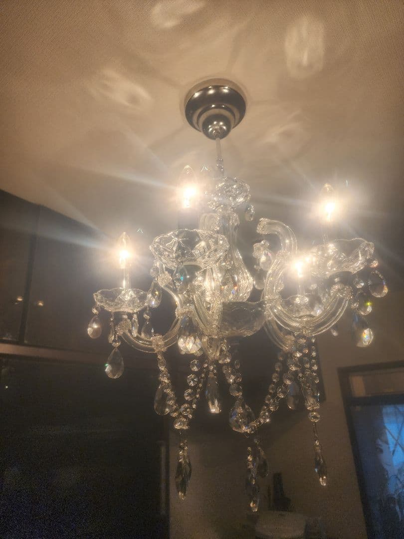 クリスタルシャンデリア 天井照明 5灯式