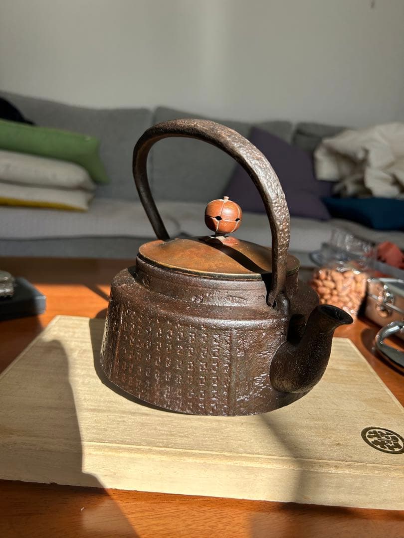 南部鉄天祐堂 希少天祐堂　鉄瓶　骨董品　 アンティーク 約1.5L