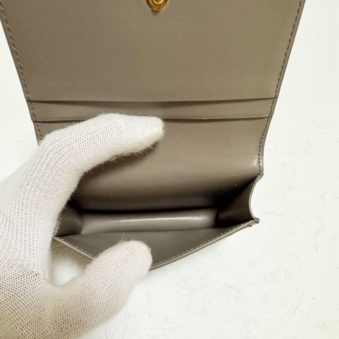 美品　CELINE グレー レザー 名刺入れ