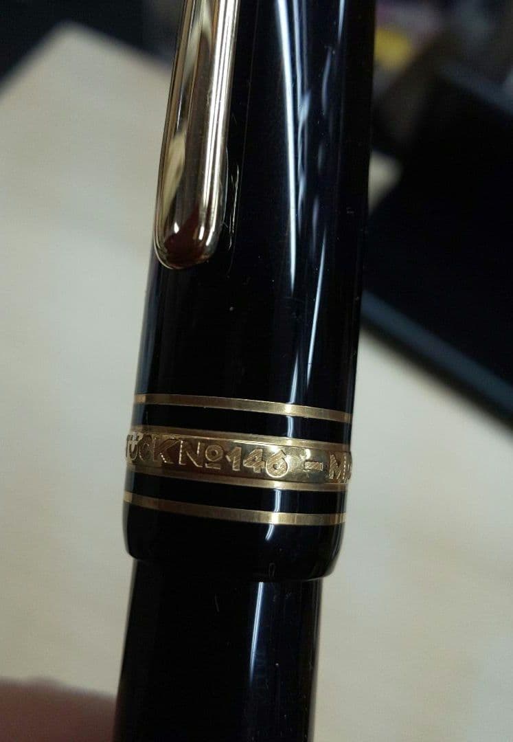 ジャンク品 軸折れ MONTBLANC 14k マイスターシュテュック 万年筆