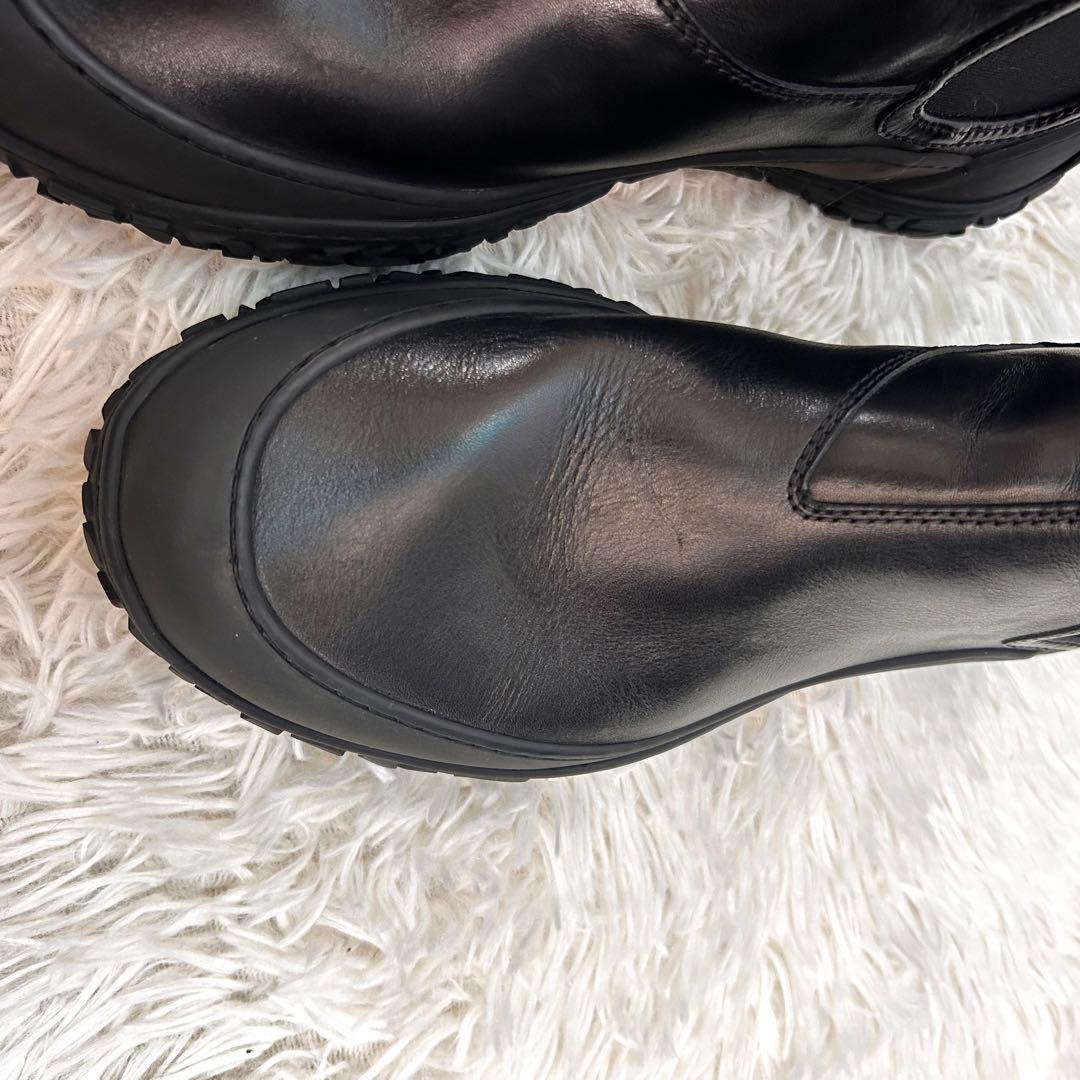 美品　Dior サイドゴアブーツ　チェルシーブーツ　レザー　革　ブラック