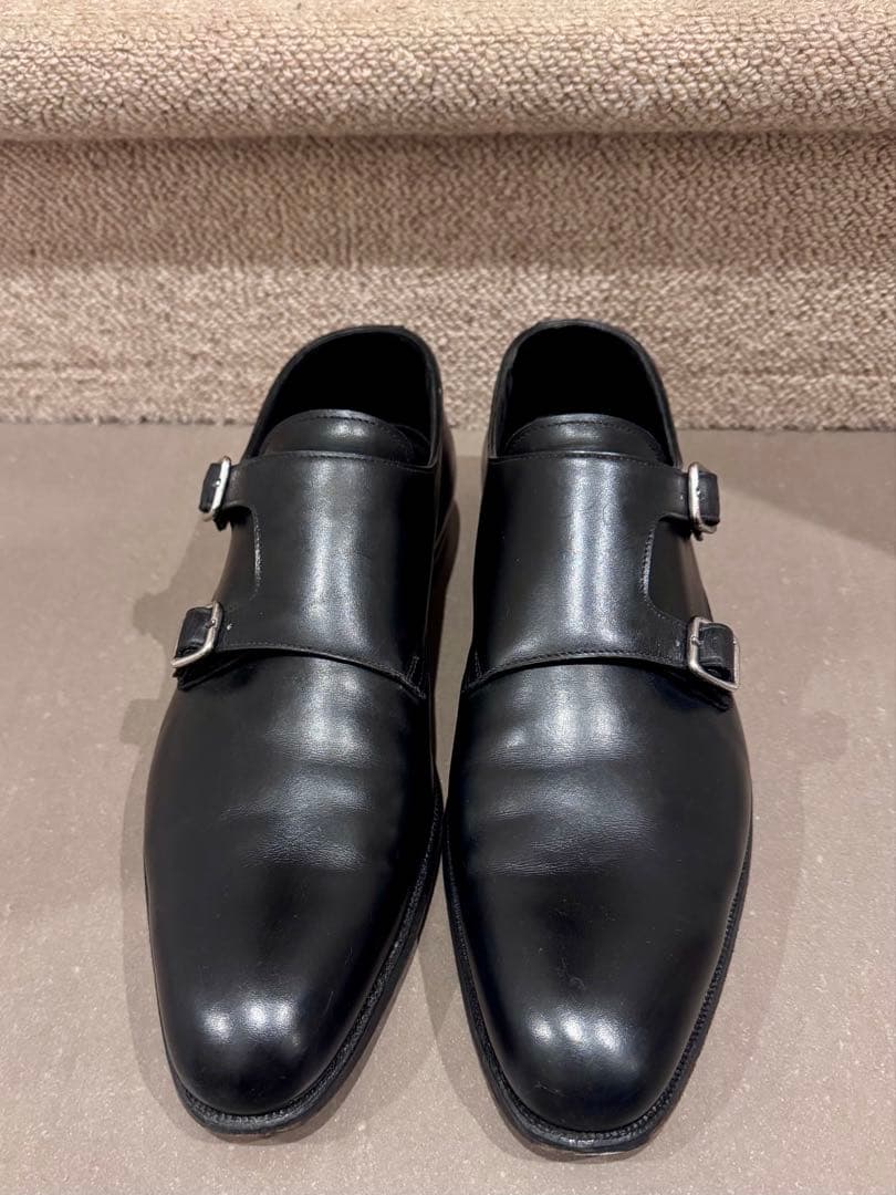 ち*る様 CROCKETT & JONES Langley モンク ブラック U