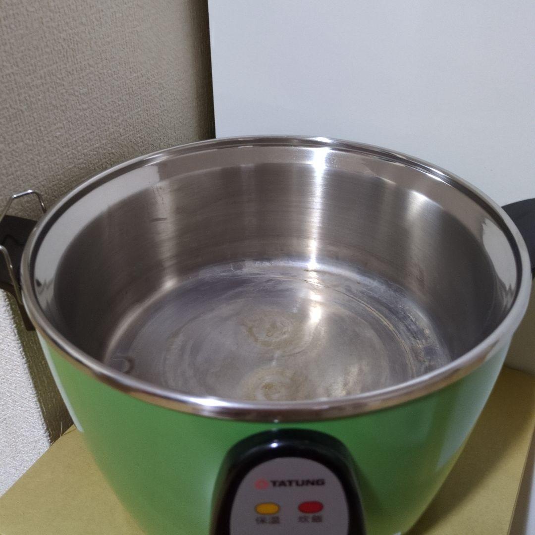 TATUNG 大同電鍋　Мサイズ　 グリーン＋蒸し皿
