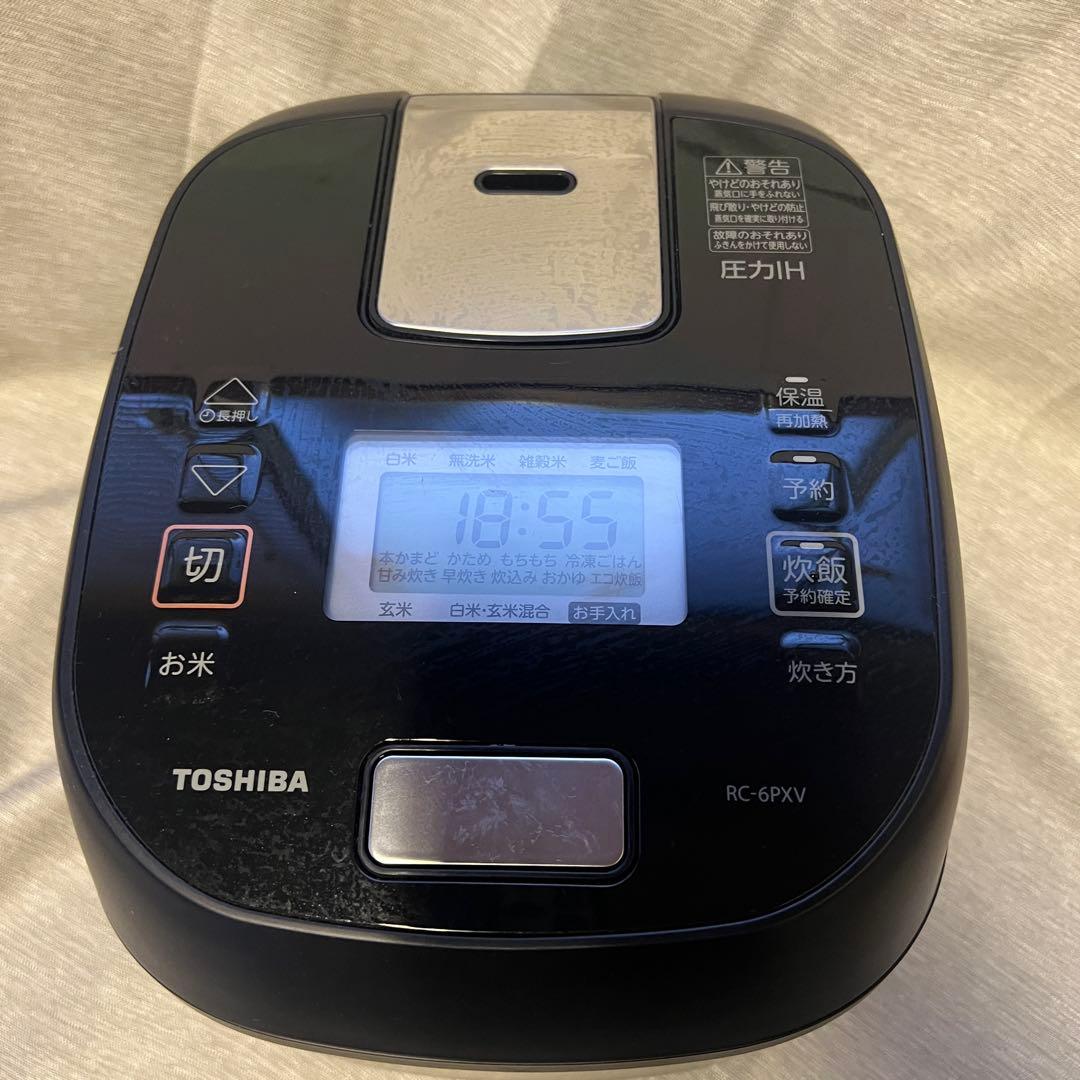 美品2024年製東芝 RC-6PXV(K) 圧力IH炊飯器3.5合炊き ブラック