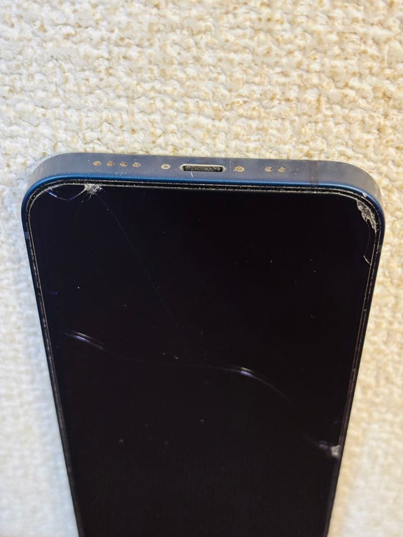 【美品】【貴重】iPhone 12mini紺色、紺色ケース、保護ガラス付き