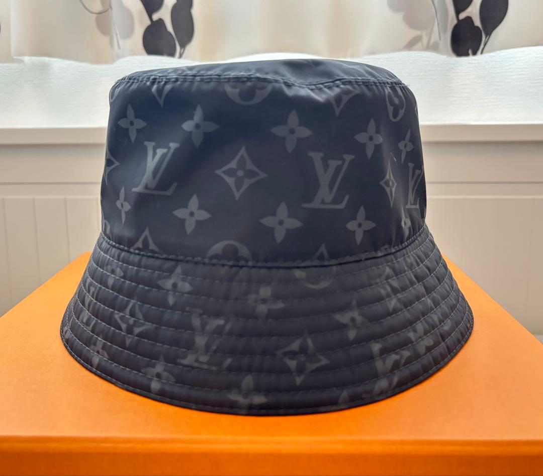 ルイヴィトン シャポー モノグラム レイン ハット ナイロン バケット バケハ