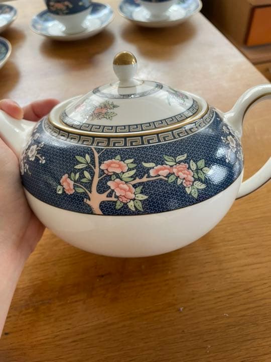 ウェッジウッド　カップ&ポットセット　廃盤品　ブルーサイアム