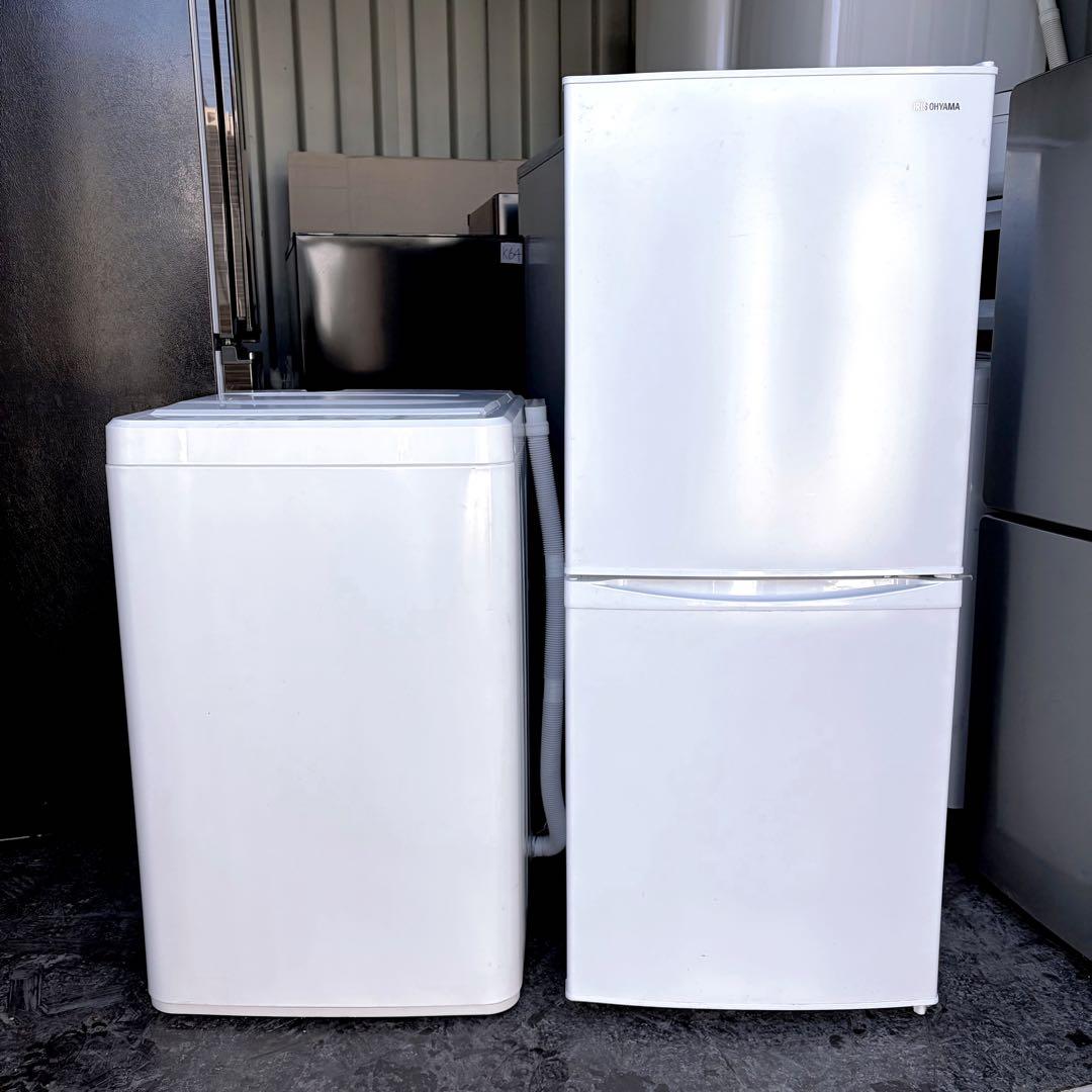 66運搬取付無料！ホワイト純正YAMADA・IRIS冷蔵庫洗濯機2台！完動超美品