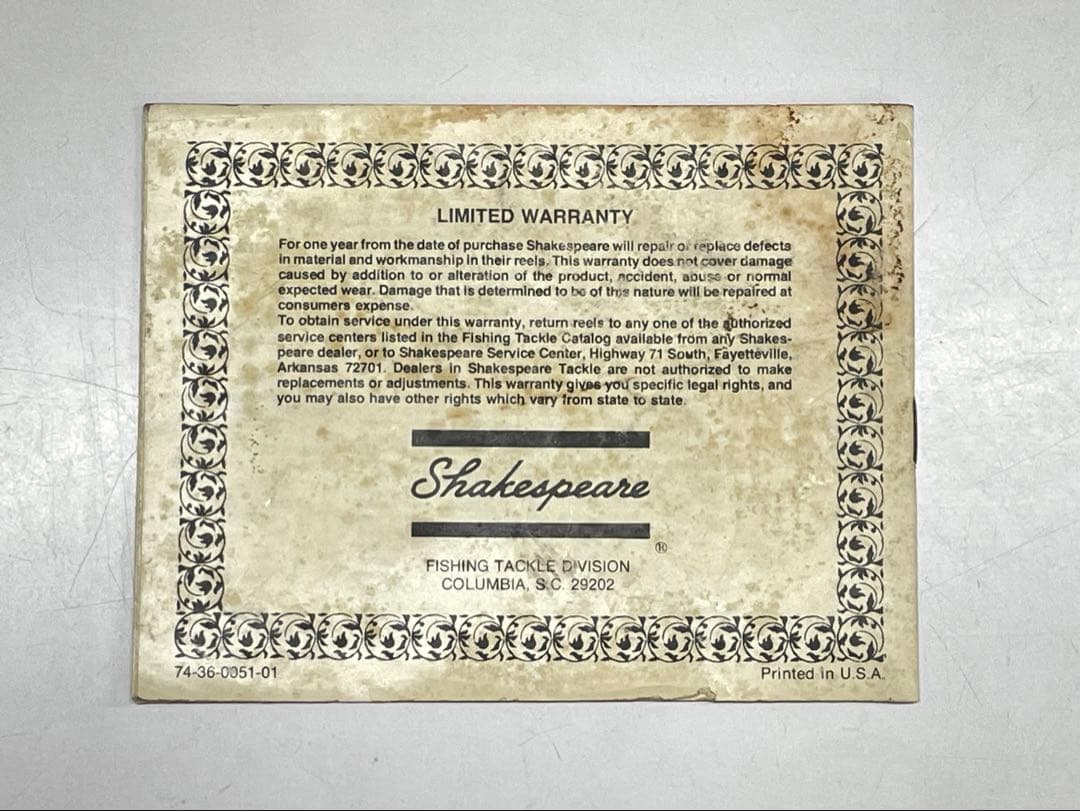 SHAKESPEARE PRESIDENTⅡ 1981