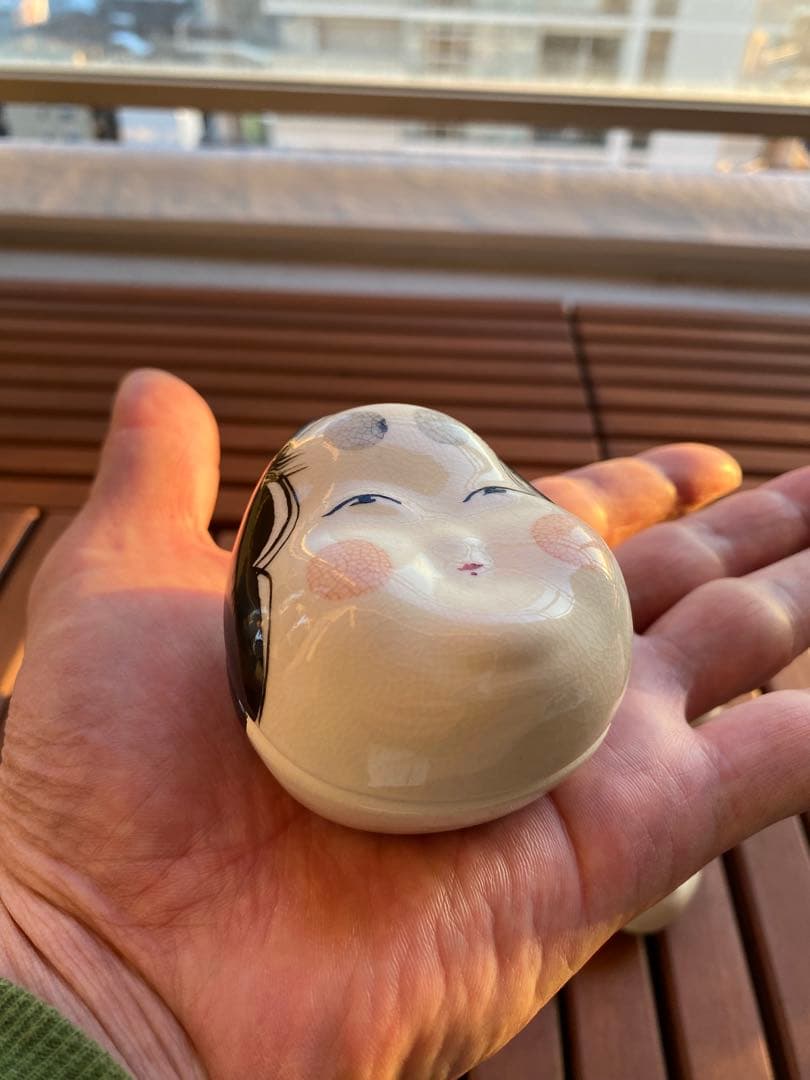 珍味入れ　仁清お多福珍味入れ5客 京焼