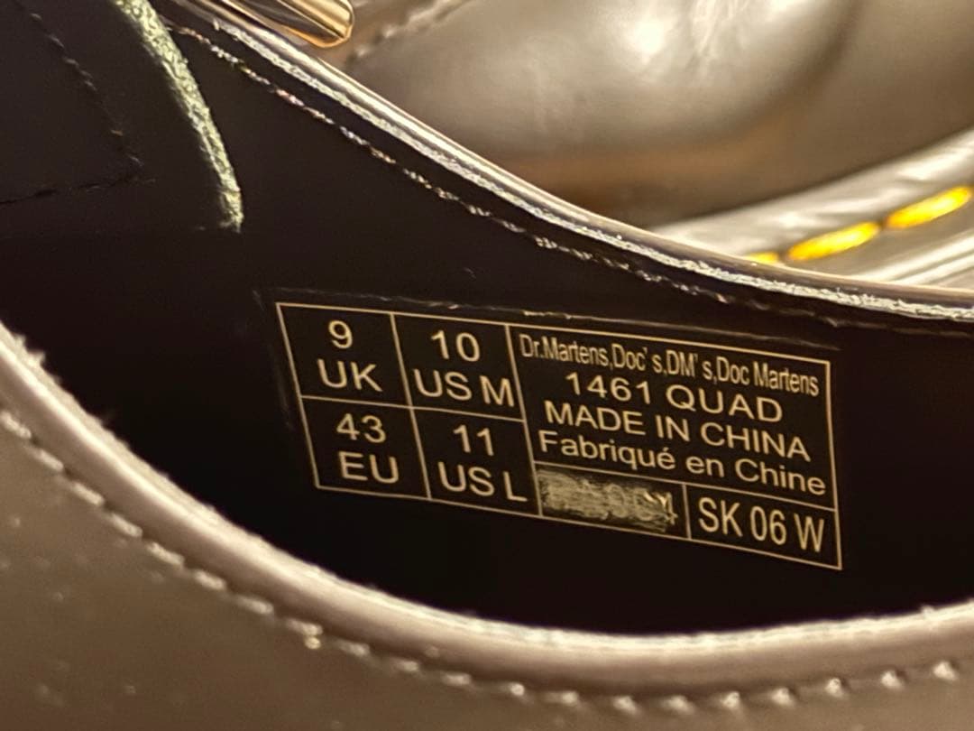 Dr. Martens 1461 QUAD ブラック 9 UK