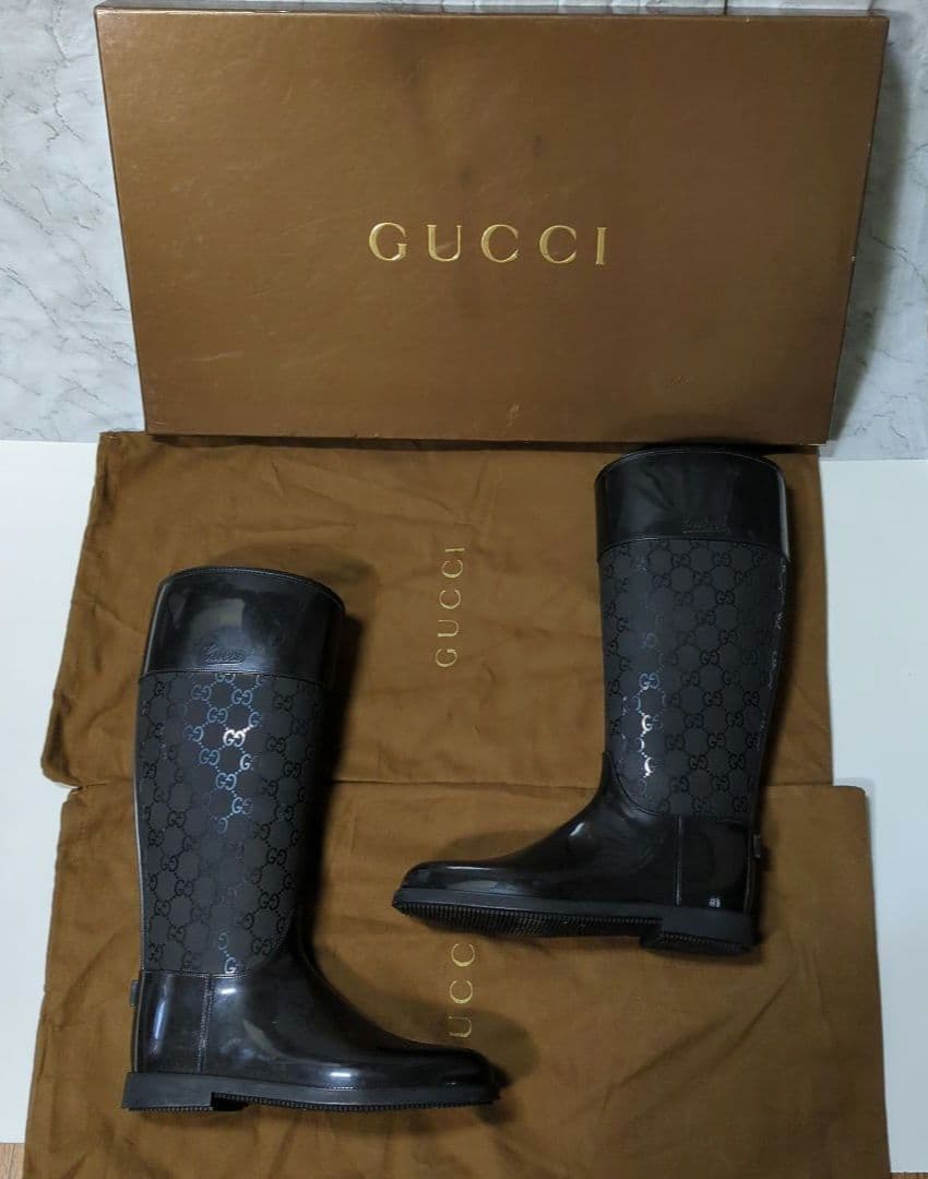 GUCCI ロングブーツ　長靴　レインブーツ