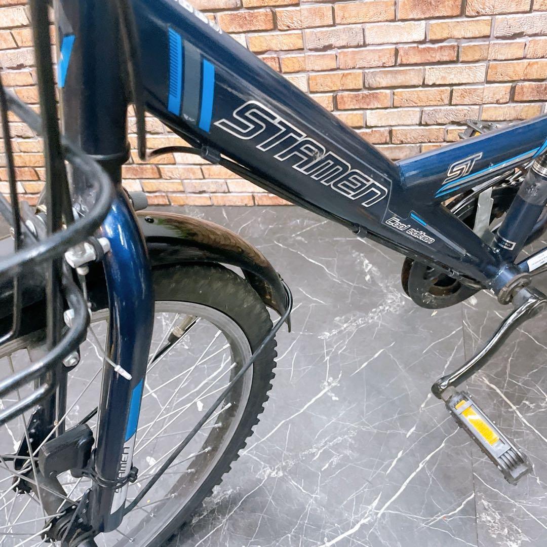 引き取り価格【83】子供用自転車 子供車 STAMEN ブルー系 22インチ