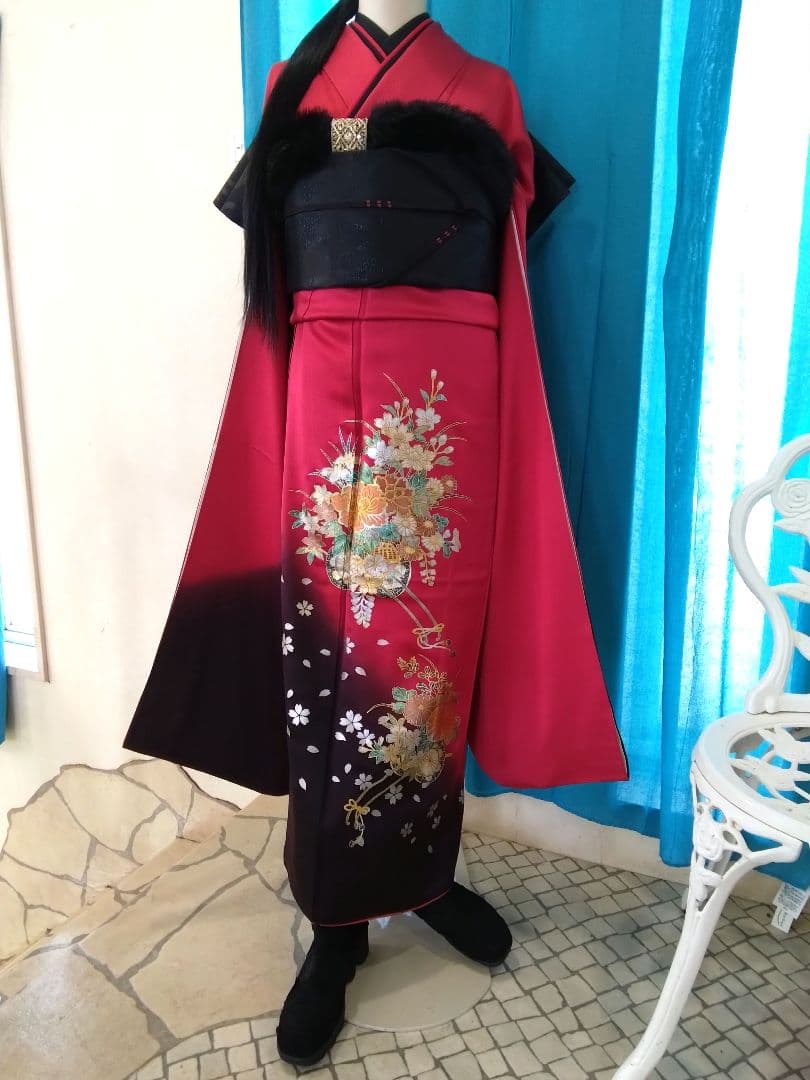 振袖フルセット、正絹振袖、成人式、半襟、重ね衿、帯揚げ帯締め、京の袋帯、襦袢
