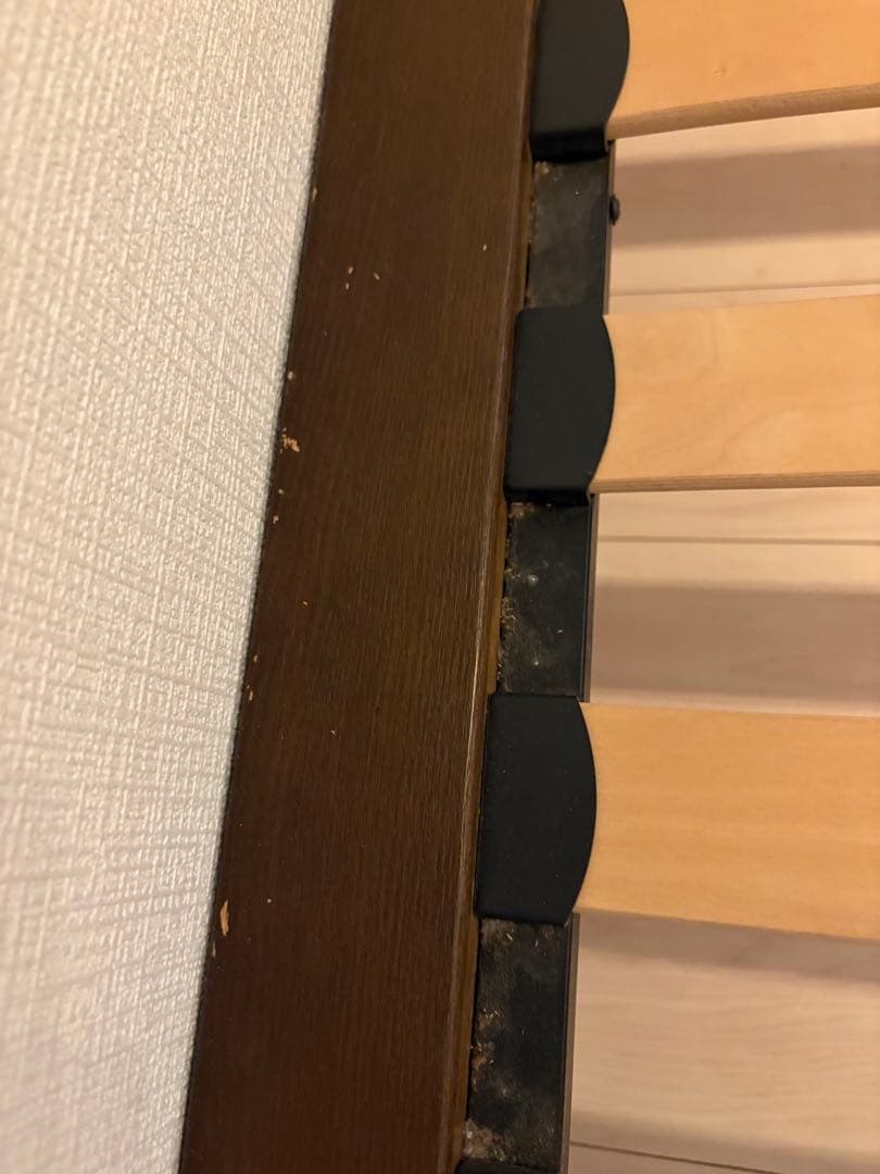 無印良品 木製シングルベッドフレーム ダークブラウン