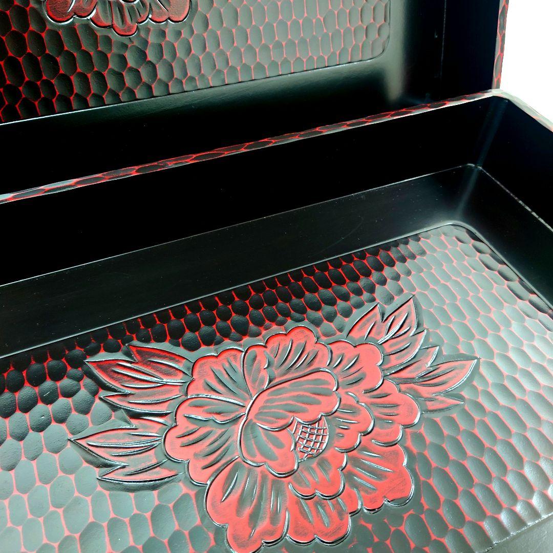 M1216G1 鎌倉彫衣裳盆 鎌倉彫 乱れ箱 木製衣裳箱