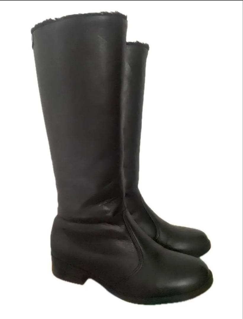 【廃番／美品】第一ゴム ラ・シェブリー本革ロングブーツ スパイク底防滑