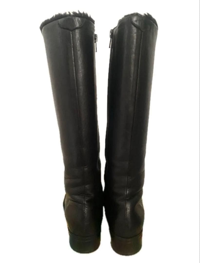 【廃番／美品】第一ゴム ラ・シェブリー本革ロングブーツ スパイク底防滑