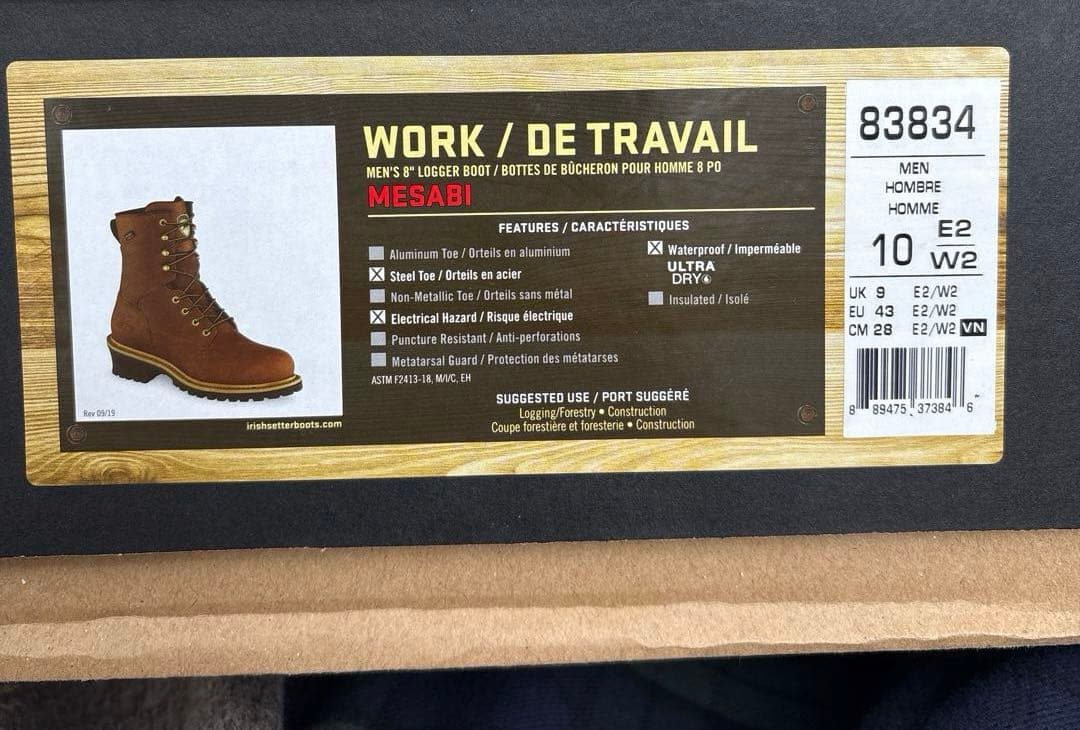 レッドウイング Irish Setter 83834 防水ブーツ 28cm