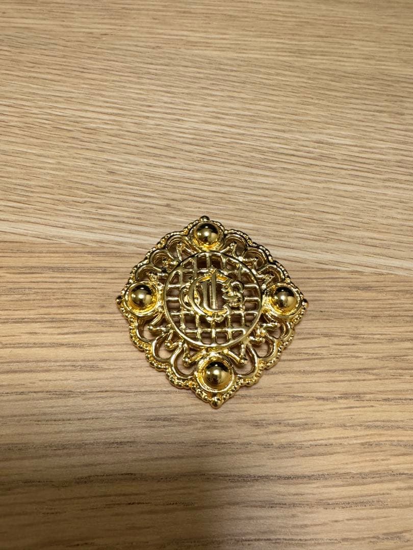 【希少美品】Dior ヴィンテージ ブローチ ゴールド6cm 刻印あり