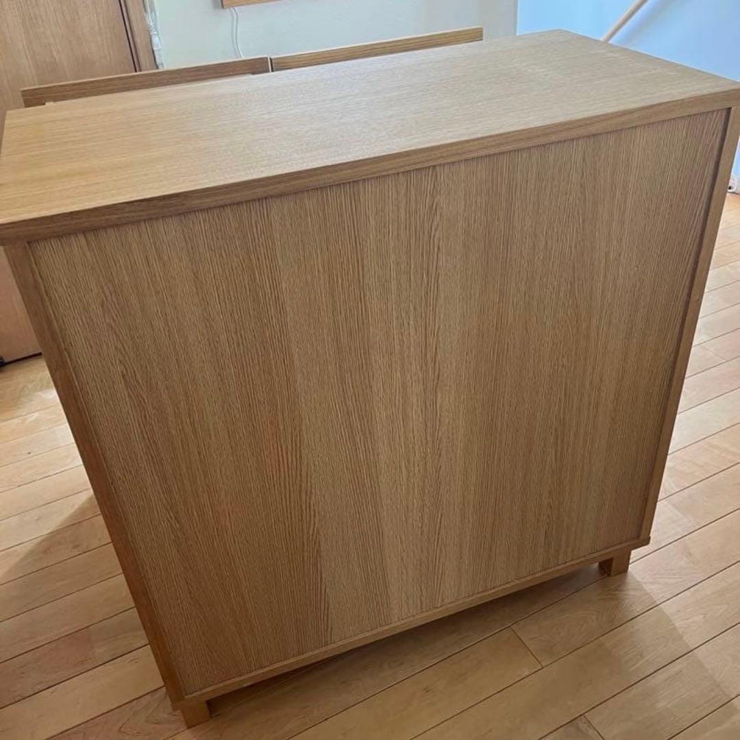 【美品】無印　引き出し　キャビネット　タモ材　廃盤品