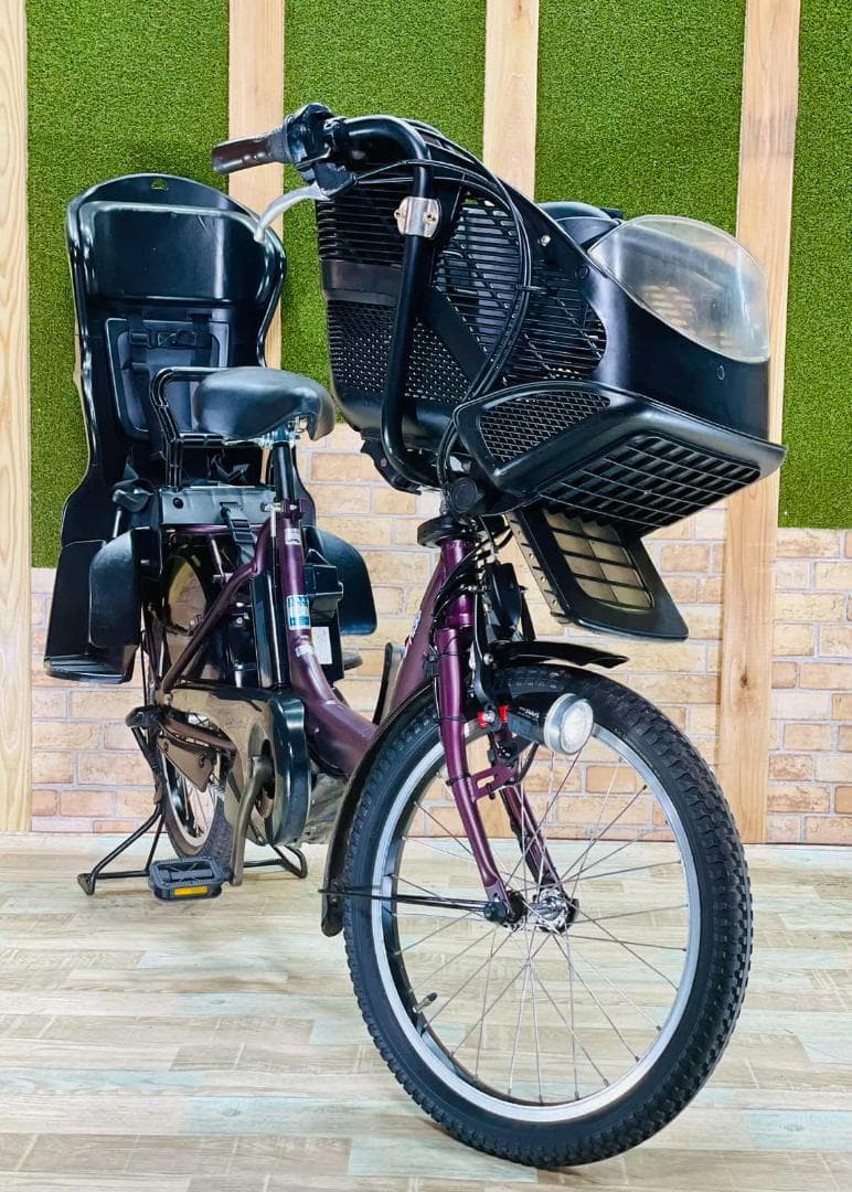 週末限定セール ヤマハパープル系 大容量 子供乗せ電動アシスト自転車 H1855