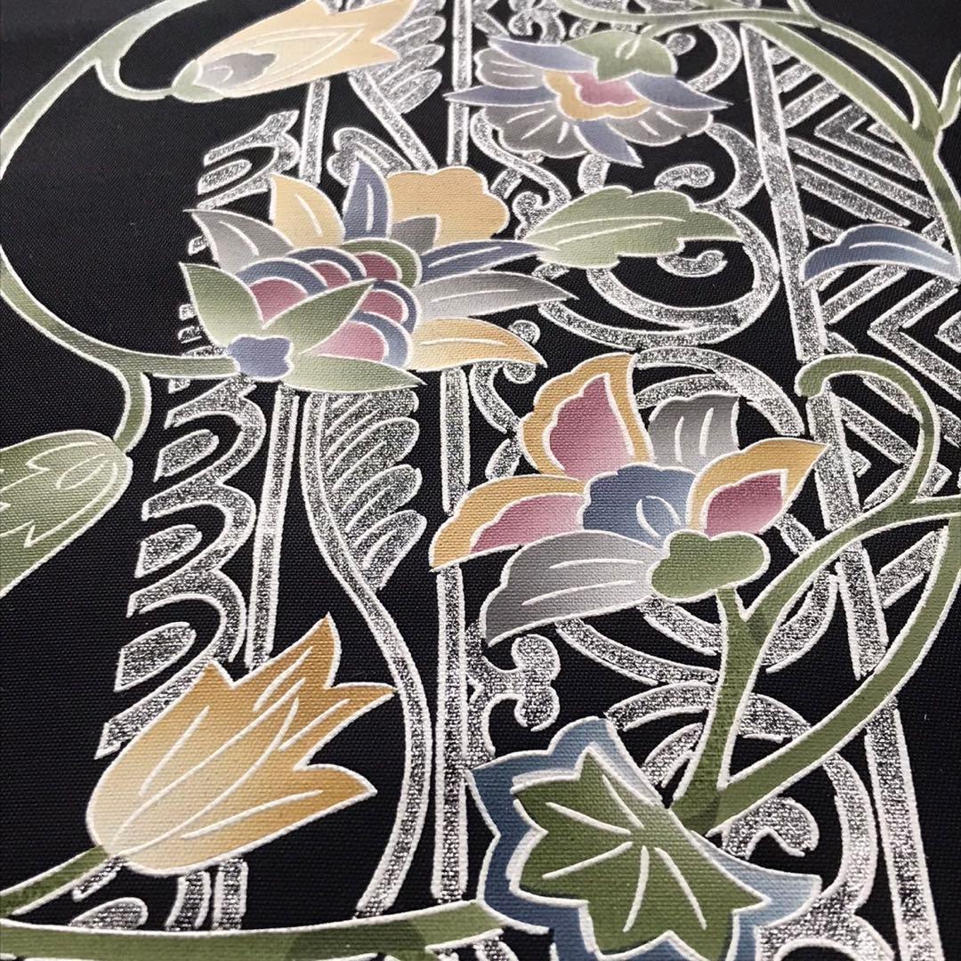 歳末セール❤️新品未使用　正絹　名古屋帯　アール・ヌーヴォー　唐草　草花模様