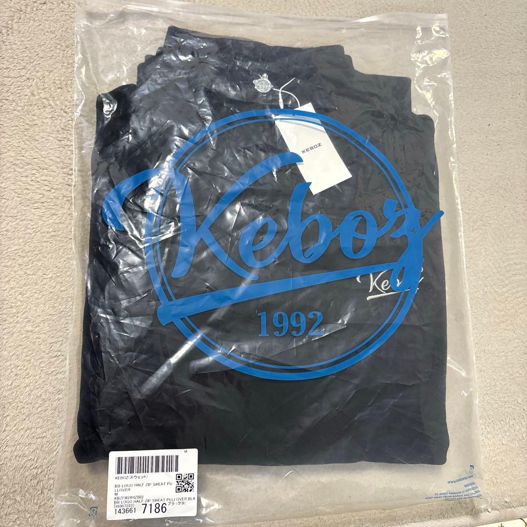 新品 KEBOZ BB LOGO HALF ZIP SWEAT PULLOVER